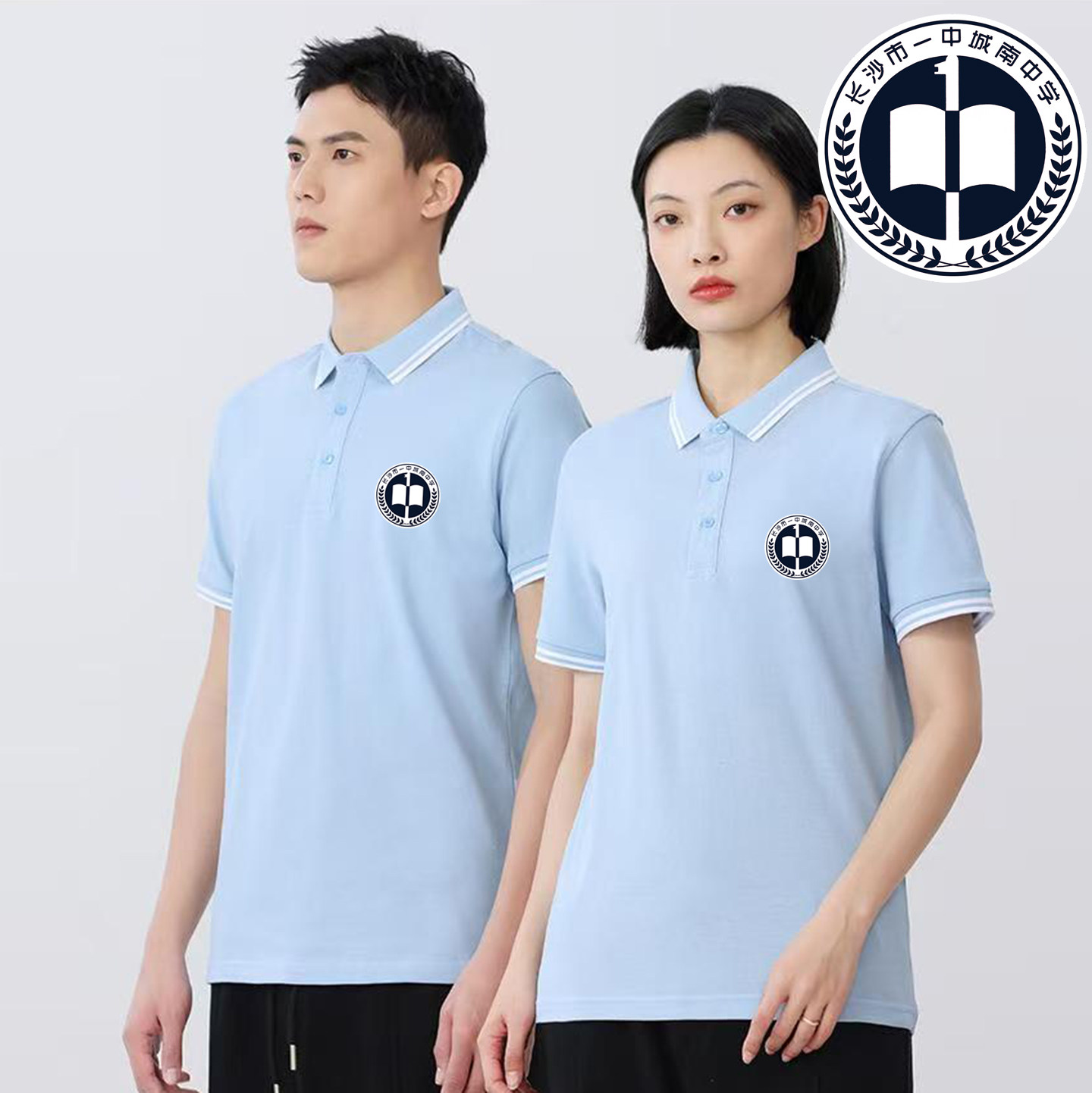 长沙市一中城南中学夏季校服短袖Polo衫文化衫班服男女同款