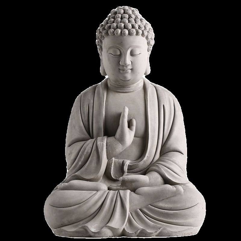 中式水泥佛像佛头流水摆件盆栽释迦摩尼佛园艺摆设鱼缸造景装饰品