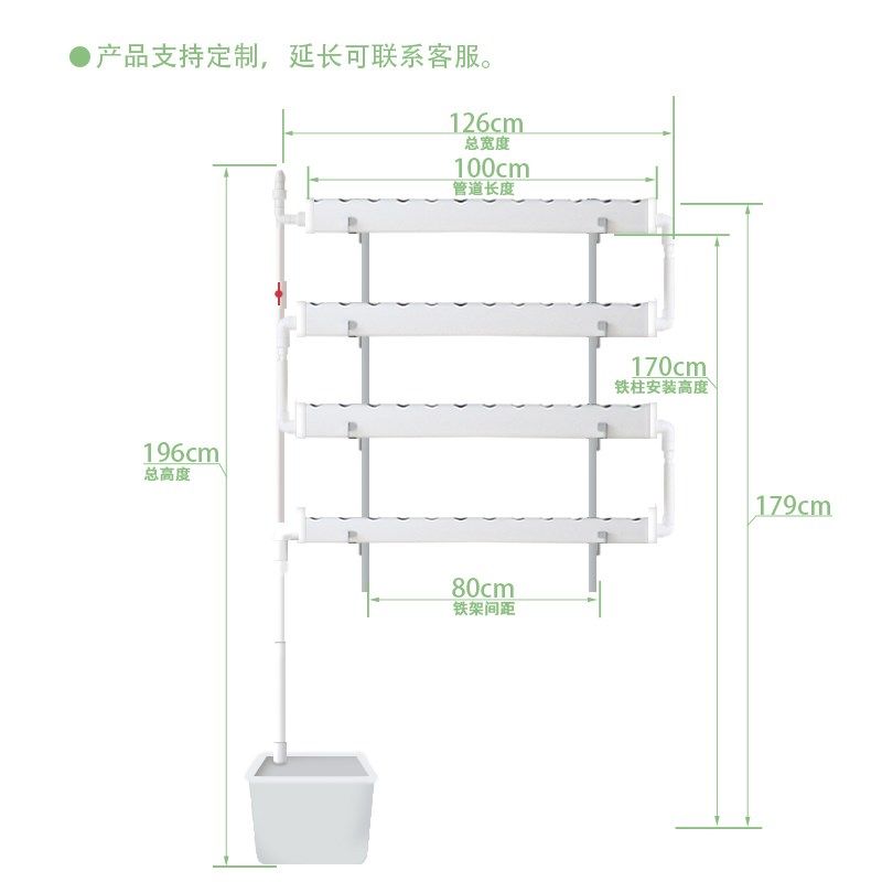 幸运买家水培设备无土栽培基质挂壁式青山家庭阳台生产蔬菜管道