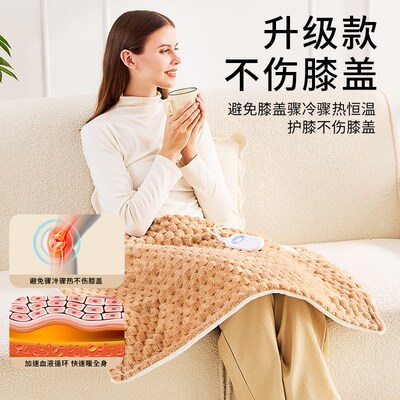 电热毯盖腿办公室盖毯暖身毯暖脚器取暖神器小型加热毯坐垫护膝毯