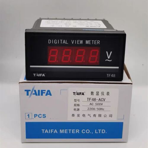 TAIFA温州泰发电气TF48-ACV数显电压表/电流表/板表/500V
