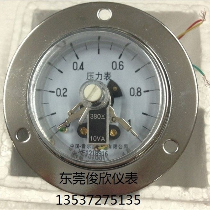 雷尔达电接点压力表YX-60ZT 1mpa轴向带边真空表-0.1-0mpa全规格