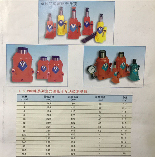 上海驼峰牌带表手动液压千斤顶 油压千斤顶 10T-200T压力表千斤顶