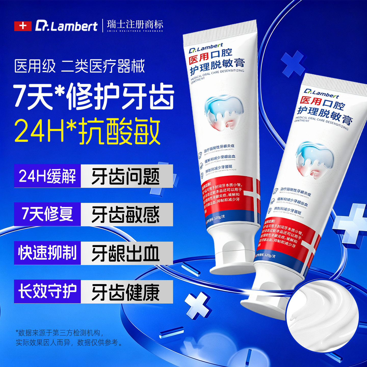 Dr.Lambert(瑞士)医用牙齿脱敏膏抗敏修复固齿专用牙周炎牙龈出血