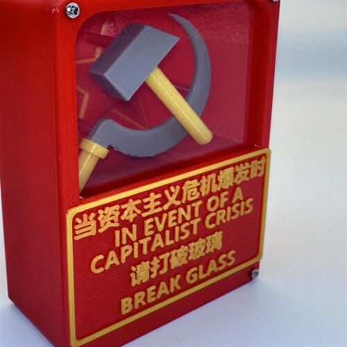 桌面摆件a创意礼品冰箱贴红色主题发条音乐盒可播放磁吸立体国际