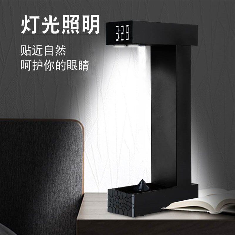 反重力水滴倒流磁浮引力时光沙漏桌面摆件永动T机牛顿物理高科技