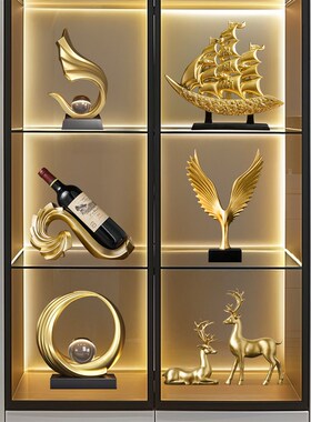 红酒架摆件轻奢高档餐柜酒柜装A饰品酒架子客厅展示架子家用大气