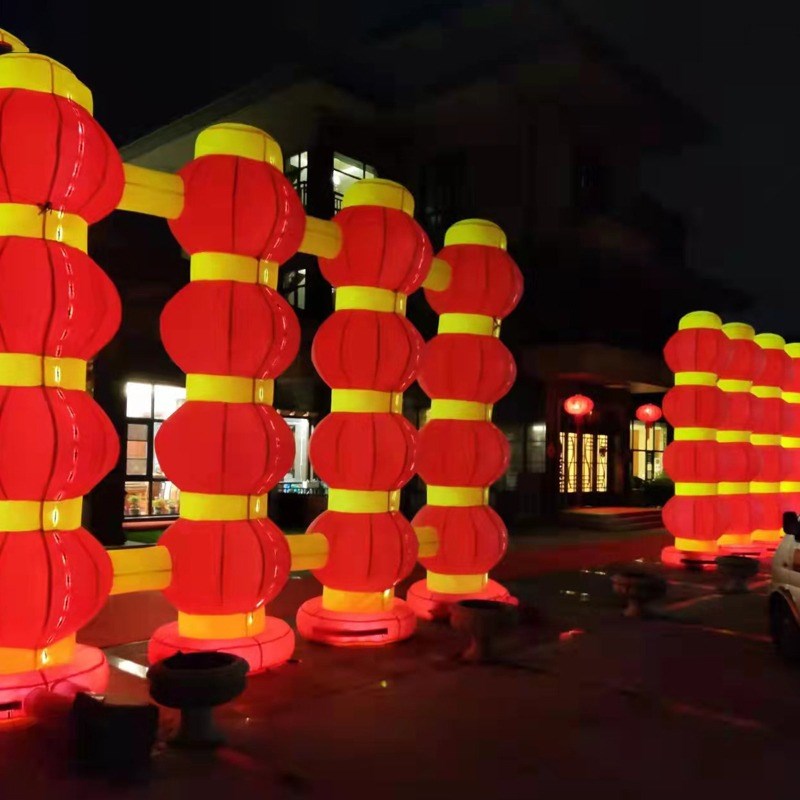 灯笼立柱拱门结婚开业庆典婚庆广告户外条幅气球U拱门充气立柱子