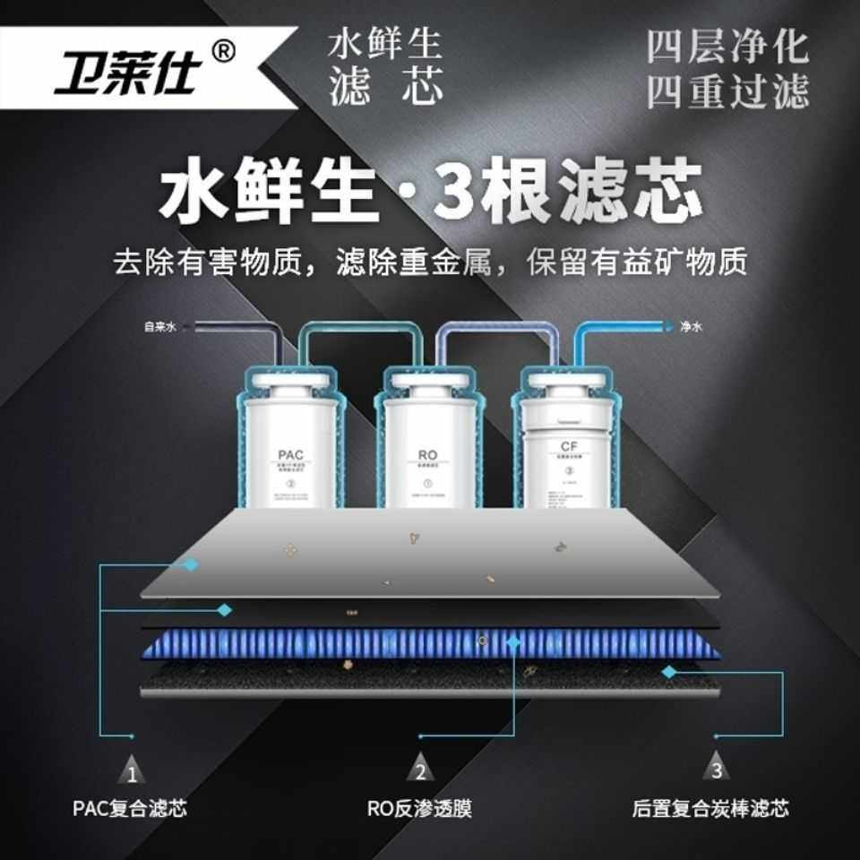 卫莱仕滤芯 通用水鲜生滤芯套装(3支装) 反渗透过滤 净水器耗材