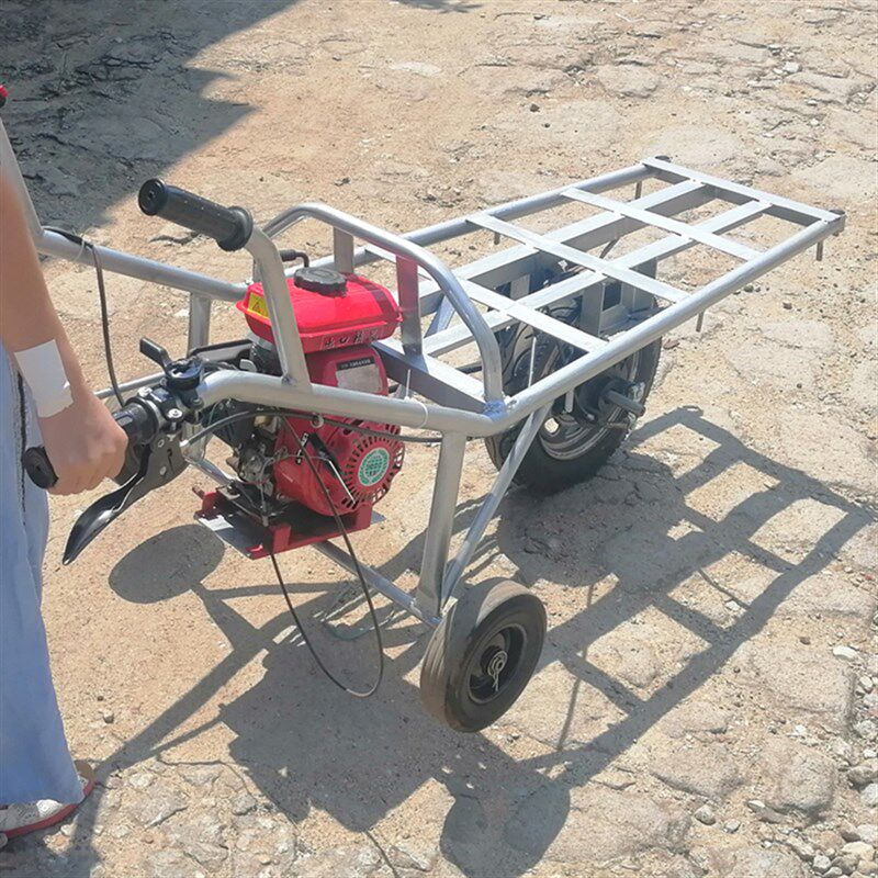 钢牛新款钢牛牌鸡公汽油独轮车果园工地爬坡小农用机动手推车