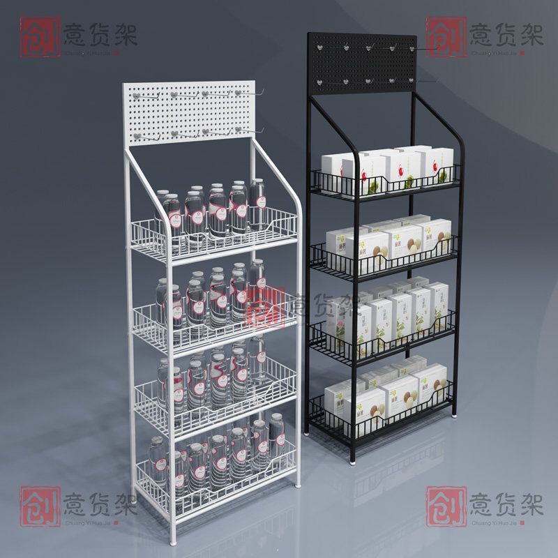 超市矿泉水饮料架展示架零食小货架便利店玩具陈列收银置物架商用