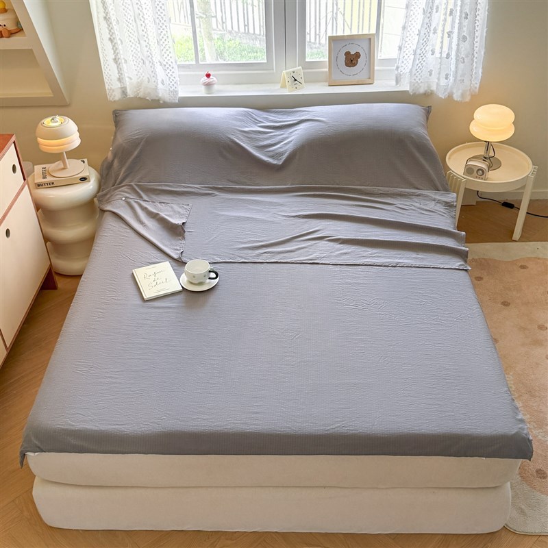 双层纱酒店隔脏睡袋旅行床单被套便携式外出差旅游四件套重复使用图片