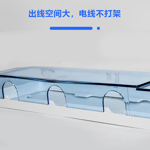 三位插座防水盒86型三排连体电源开关防溅盒蓝色粘贴式插座防水罩