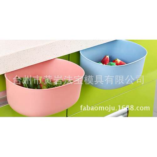塑料垃圾筒厨房橱柜门挂式垃圾桶果皮收纳盒台面垃圾储物盒模具