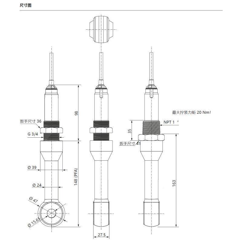 Knick耐强氧化E介MeosensKNICK固定电缆防爆电感式电导率m传感器S