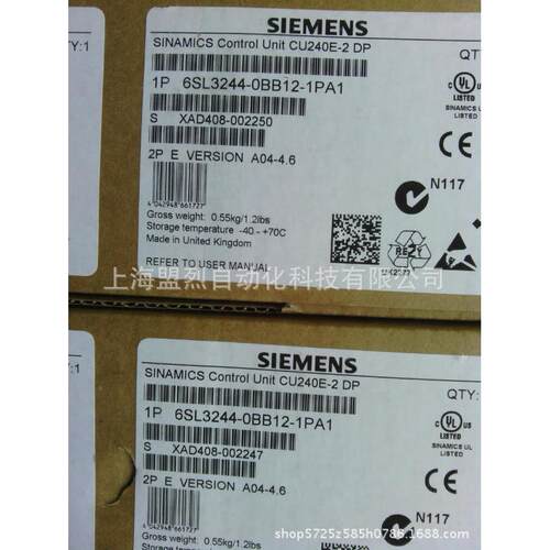 6SL324-0BB12-1P4A1控SIEMENS/制单元CU2A40E2DP6SL3244-OBB12--1