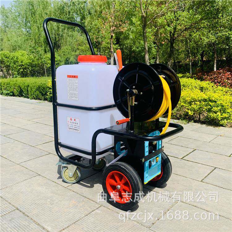 志成养场电动消毒喷雾器家用小型杀虫 打药殖832机 60药L推车式打