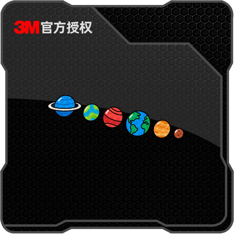 3M个性创意星球-H汽车窗贴纸电动车摩托车头盔装饰防水反光车贴