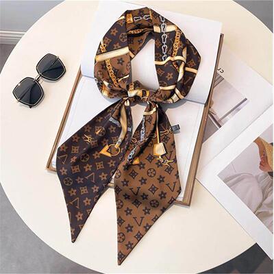 LV&GEDETE 长条缠包丝巾老花水桶包手柄配件装饰丝带绑包保护车挂