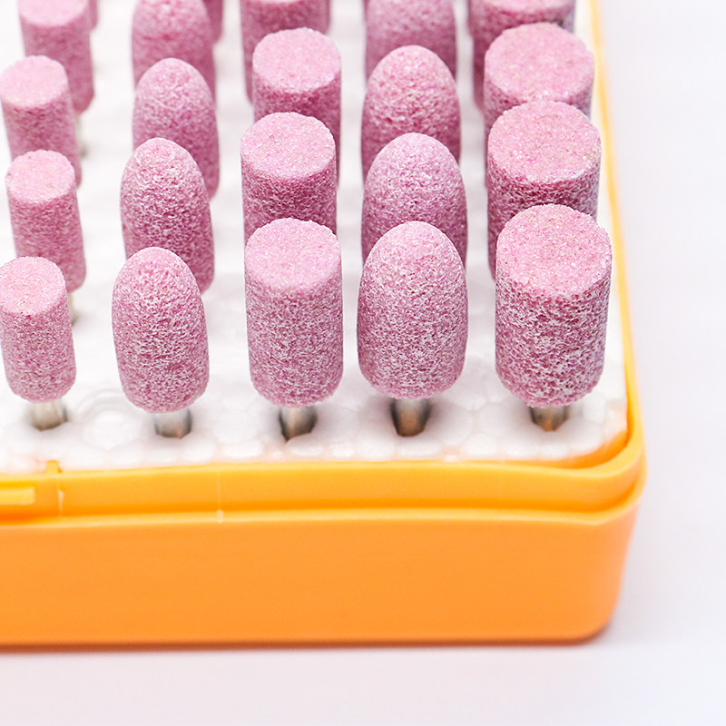 砂轮打磨头火石仔电磨头3mm金属打磨抛光红钢玉砂轮打磨头2.35mm