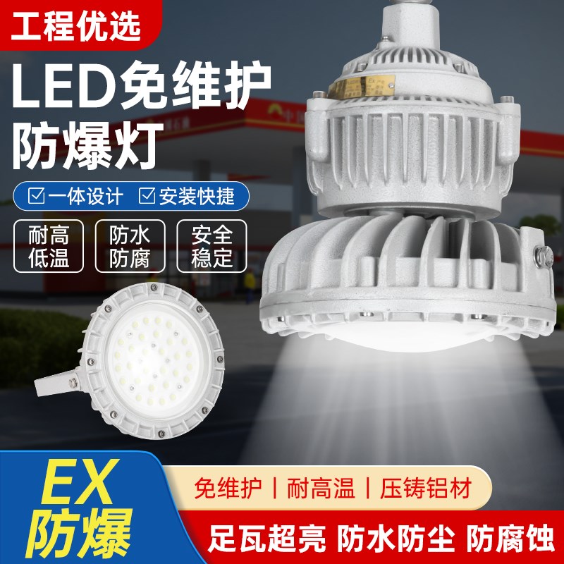 led防爆灯仓库专用工业投光灯220v工厂车间厂房照明灯防水吸顶灯
