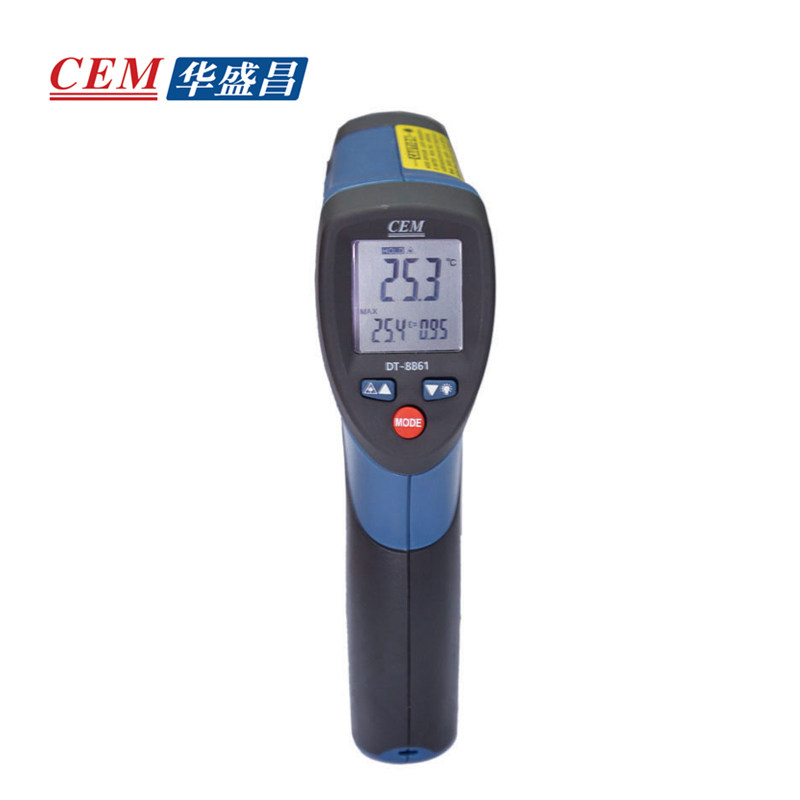 CEM华盛昌DT-8861红外线测温仪工业非接触式双激光 高精度测温枪