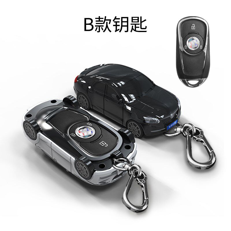 适用于别克英朗钥匙包君越个性扣昂科威gl8汽车模型壳凯越保护套6