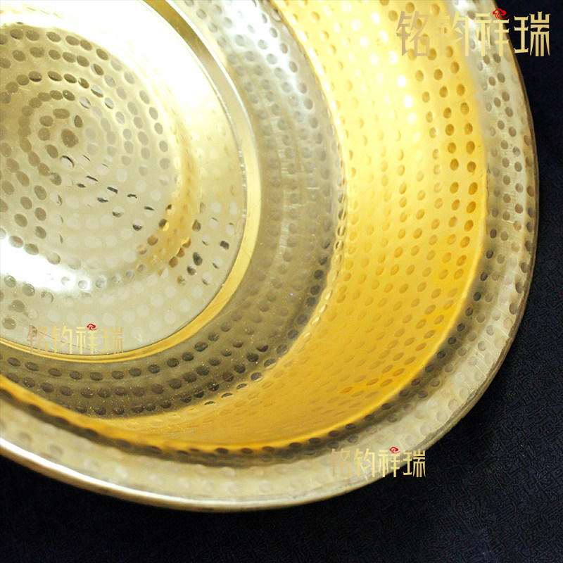尼泊尔黄铜盆手工婚庆盆家用加厚铜盆铜洗脸盆室内足浴盆泡脚盆