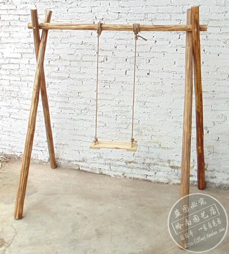 实木背景架装饰秋千拱门花架原木实木架子拍摄背景花艺道具