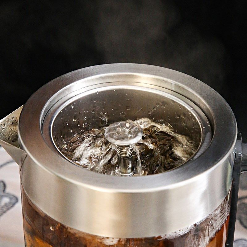 喜猪煮茶壶煮茶器蒸茶壶双滤网蒸泡一体玻璃保温家用办公煎药养生