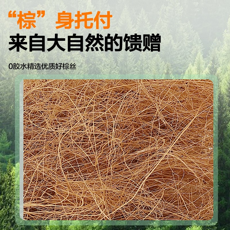 全棕硬床垫家用卧室天然椰粽榈1.8m薄乳胶纯3d加硬老人儿童榻榻米