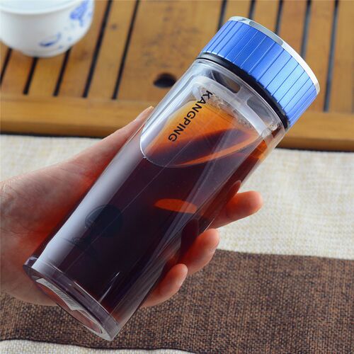 康平AS塑料随手杯男女学生户外便携防漏杯子高颜值泡茶过滤水杯子