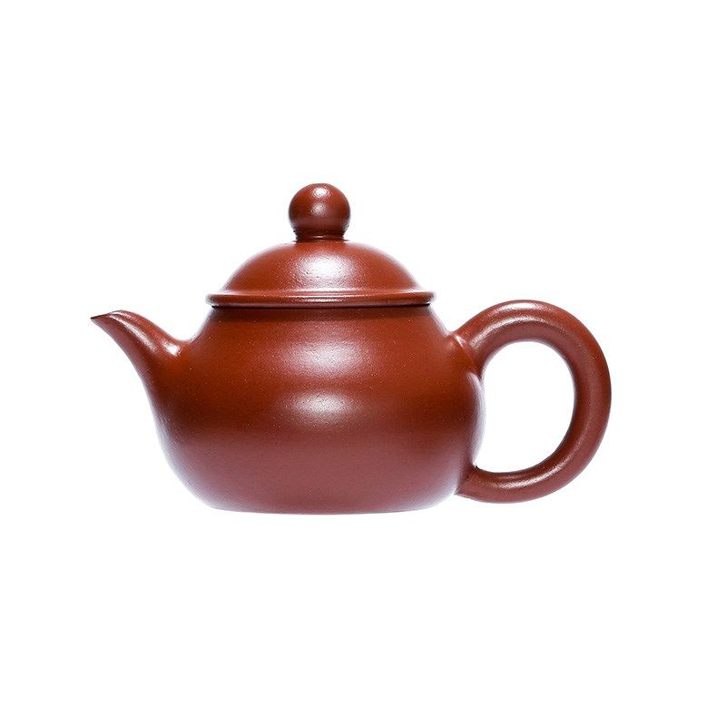 宜兴原矿紫砂 手工茶具 大红袍潘壶100毫升大球孔迷你小壶茶具
