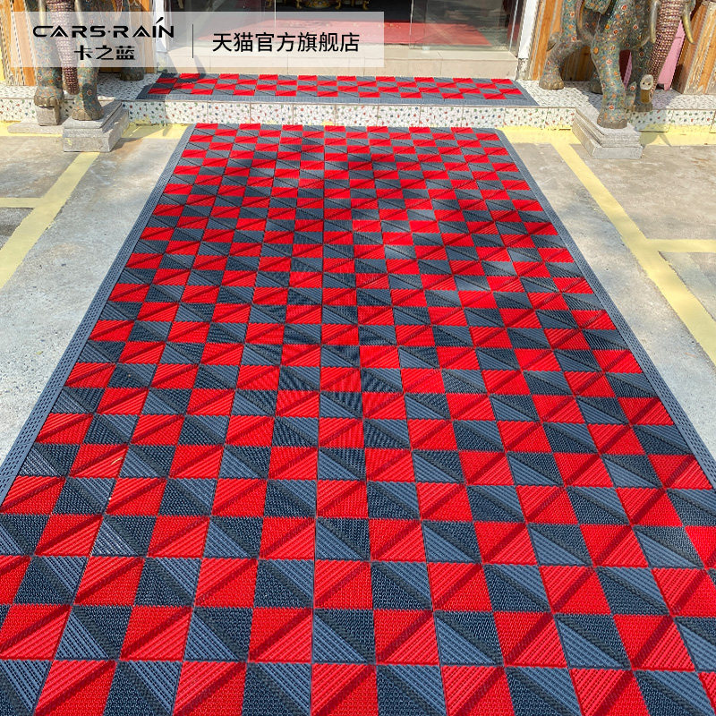 室外拼接地垫防滑蹭土门垫酒店门口迎宾脚垫户外进门镂空漏水地毯