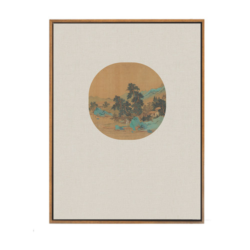 新中式装饰画客厅背景墙山水画餐厅茶室挂画古典禅意宋代小品壁画
