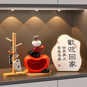 海贝海时来运转钥匙收纳玄关摆件入户门口鞋柜客厅装饰品乔迁礼物