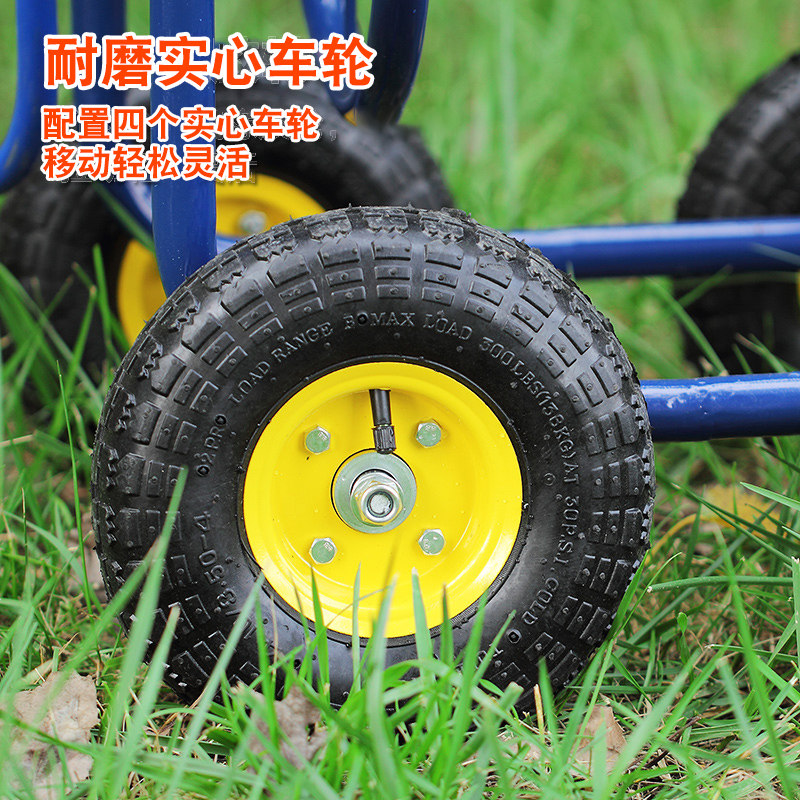 大型轮式手推全金属水管收纳车架水管车洗车浇花园林艺浇卷水管器
