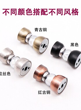 迷你型超短墙吸室内不锈钢小门吸强磁吸力矮地吸房门门挡5cm黑色