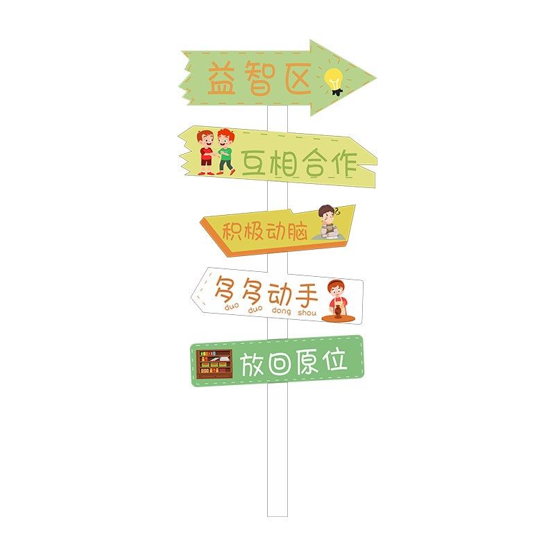 幼儿园喝水图读书区阅读角布置绘本馆墙面装饰环创托管班文化墙贴