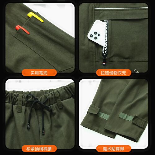 纯棉工作服套装男耐磨劳保服秋冬季加厚电焊工服防烫阻燃工装定制