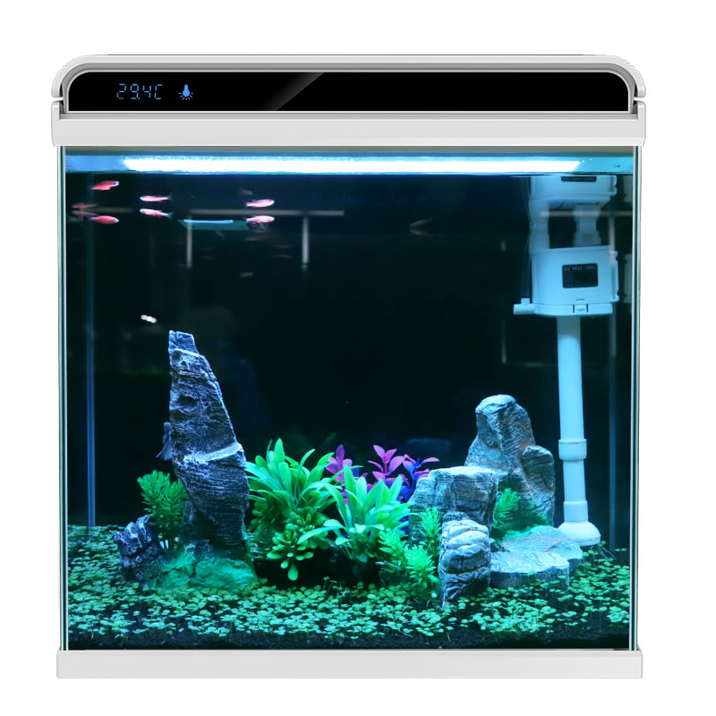 森森超白玻璃金鱼缸客厅迷你小型桌面家用水族箱生态免换水造景缸