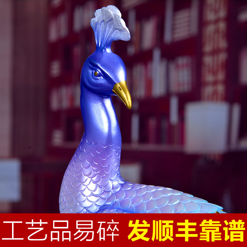 孔雀摆件家居客厅电视柜酒柜装饰乔迁新居创意结婚礼物礼品摆件