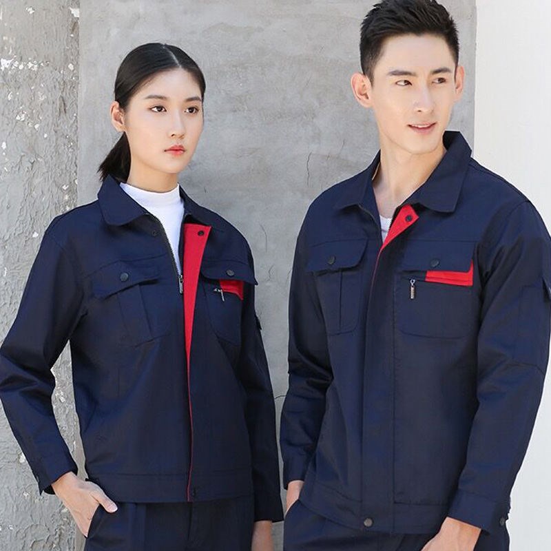 工作服男长袖劳保服男装套装定制耐磨短袖工服电焊工地工作装制服