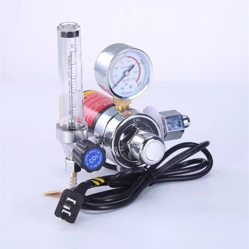 二氧化碳电加热节能减压器阀压力表省气二保焊co2表36v110v220v