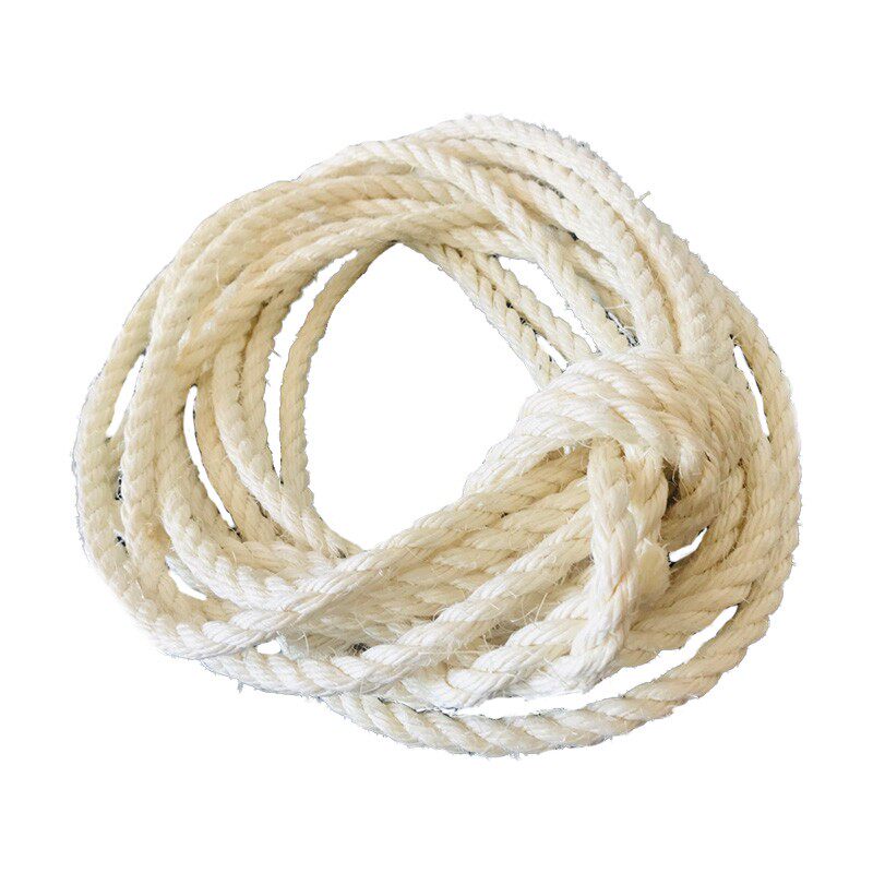 DIY猫爬架专用剑麻绳加粗10mm 网红仙人掌白色麻绳配件猫咪磨爪子