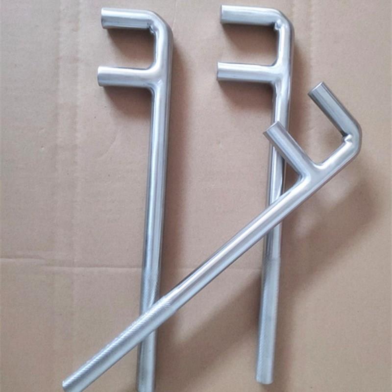 不锈钢F扳手 白钢两爪阀门钩扳手 F型扳手200mm-1200mm 促销