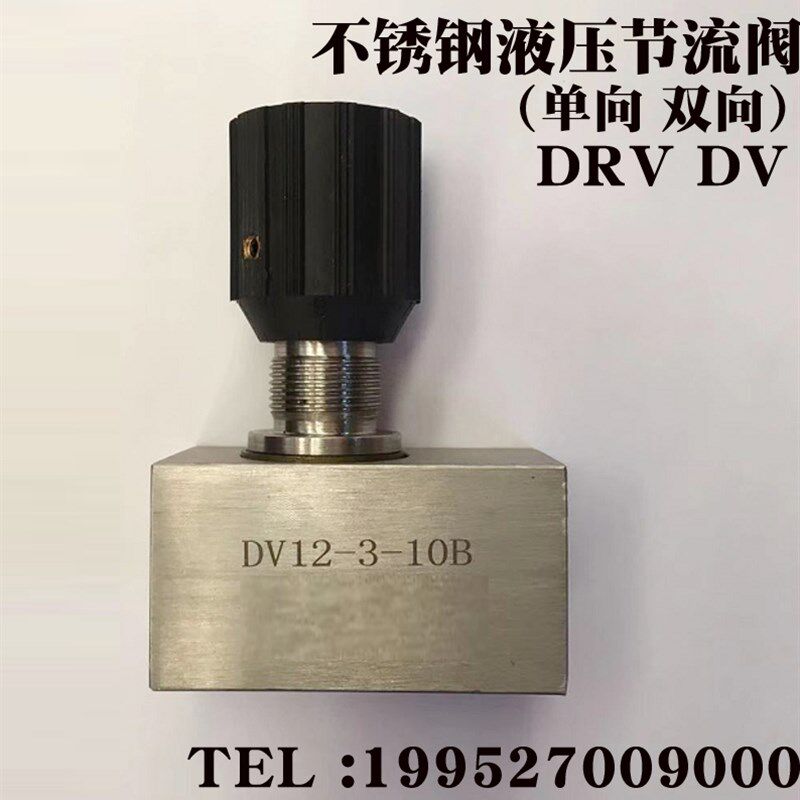 不锈钢304内螺纹管式液压高压单向节流阀 流量控制阀调速阀DV12