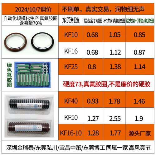 KF真空卡箍支架 304不锈钢 铝合金中心支架 密封圈KF16 25 40软胶