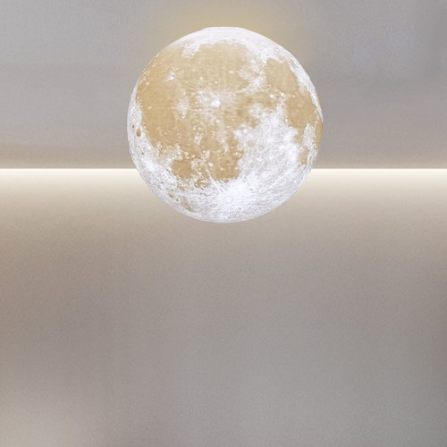 月球星球吸顶f灯走廊过道阳台卧室儿童房玄关创意个性艺术星空壁