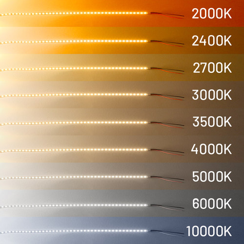 2000K2700K3000K3500K4000yK5000K6000K10000K12V24V低压贴片灯带